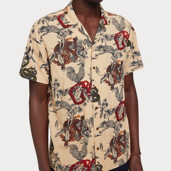 Scotch & Soda Other - SCOTCH & SODA Men's Hawaii Printed Shirt - L